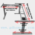 nouveau design et le plus populaire ellipse pieds 3 jambes électrique réglable bureau cadre fabriqué en Chine